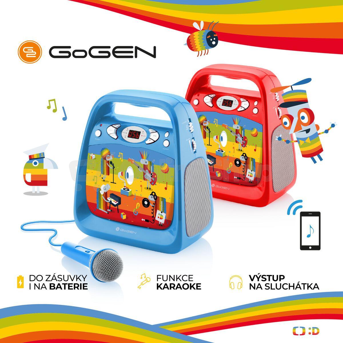 CD přehrávač GoGEN DÉČKO KARAOKE R, červený