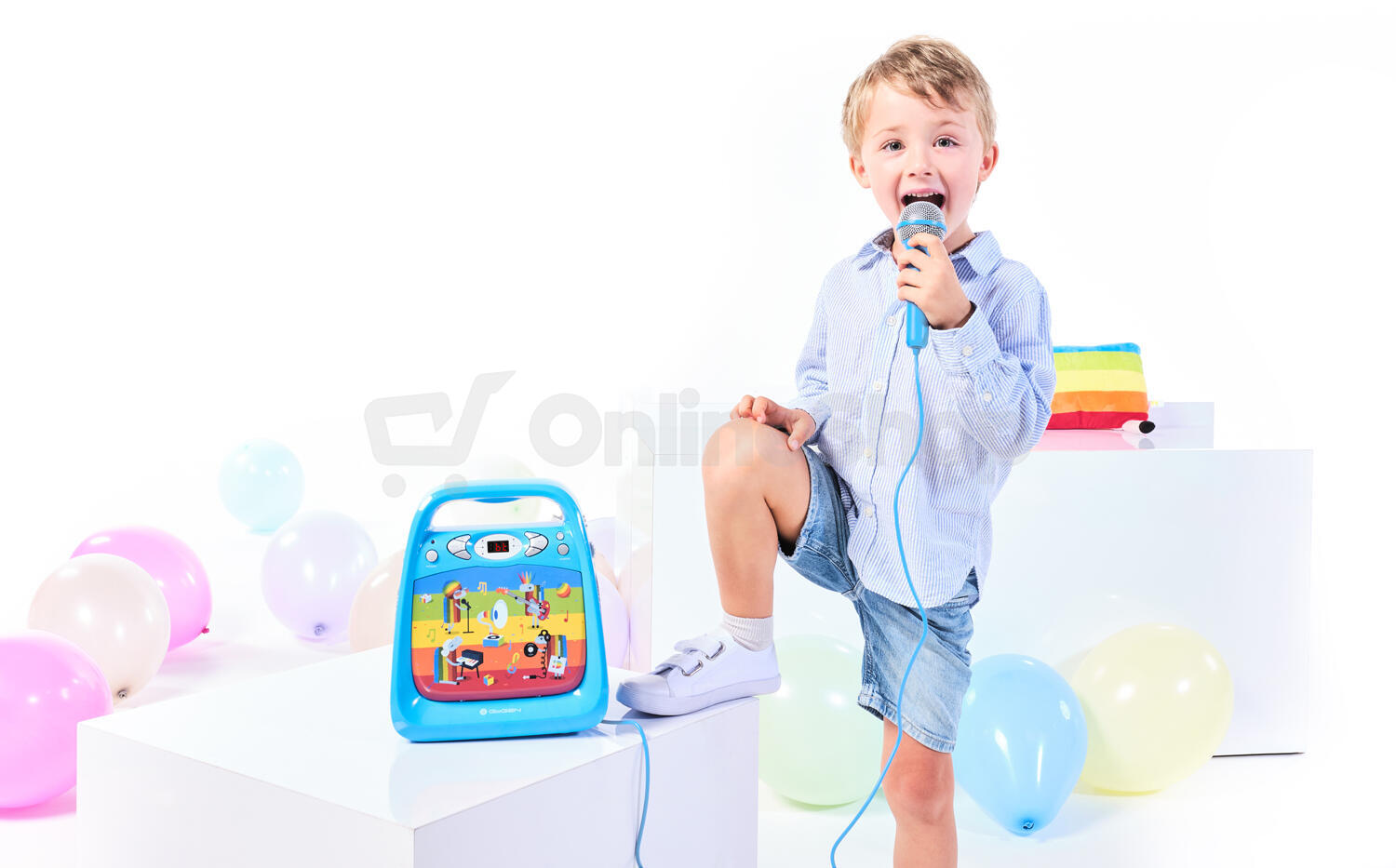CD přehrávač GoGEN DÉČKO KARAOKE B, modrý