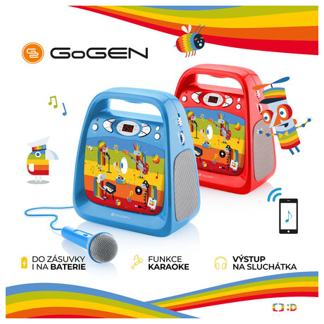 CD přehrávač GoGEN DÉČKO KARAOKE B, modrý