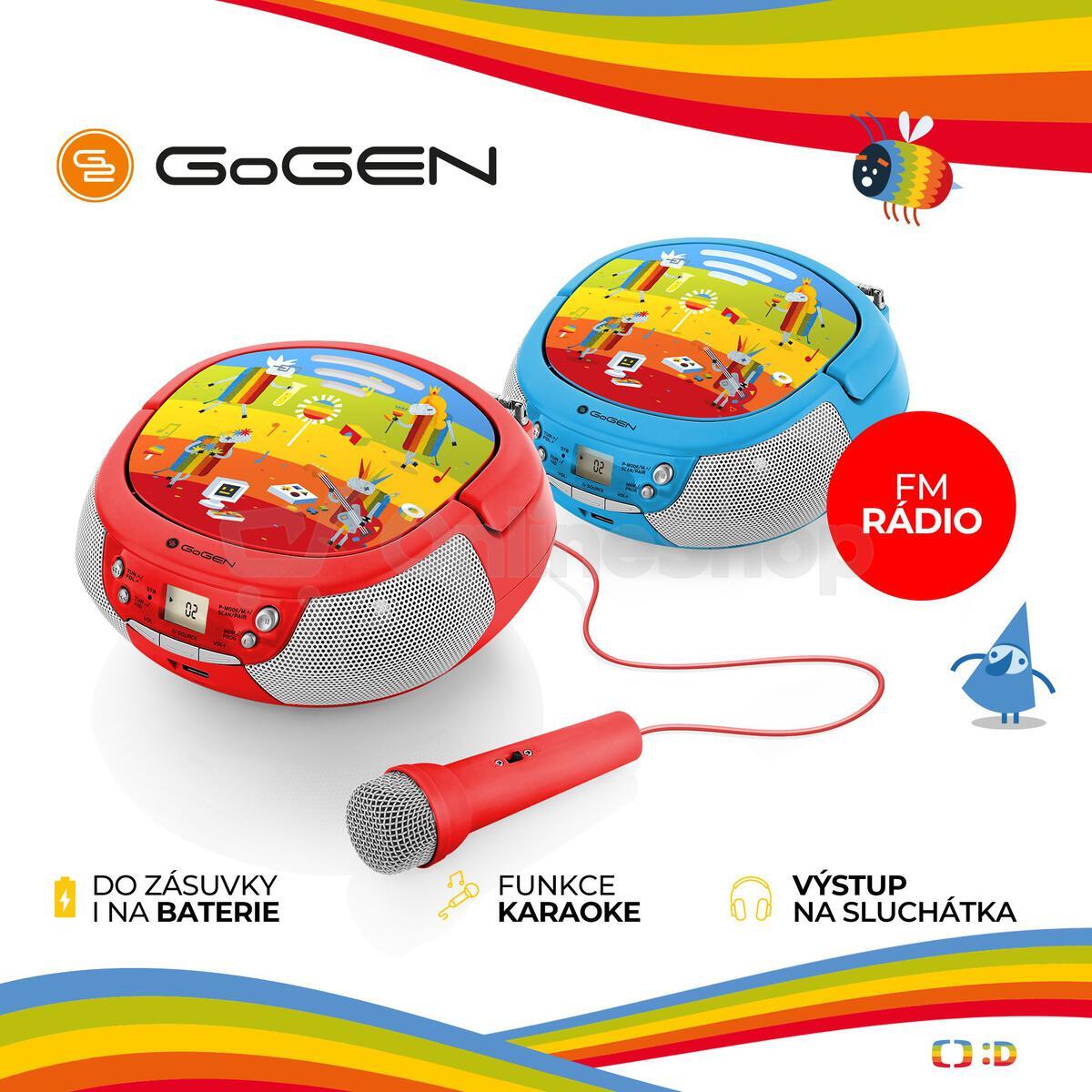 Radiopřijímač s CD GoGEN DÉČKO PŘEHRÁVAČ B, modrý