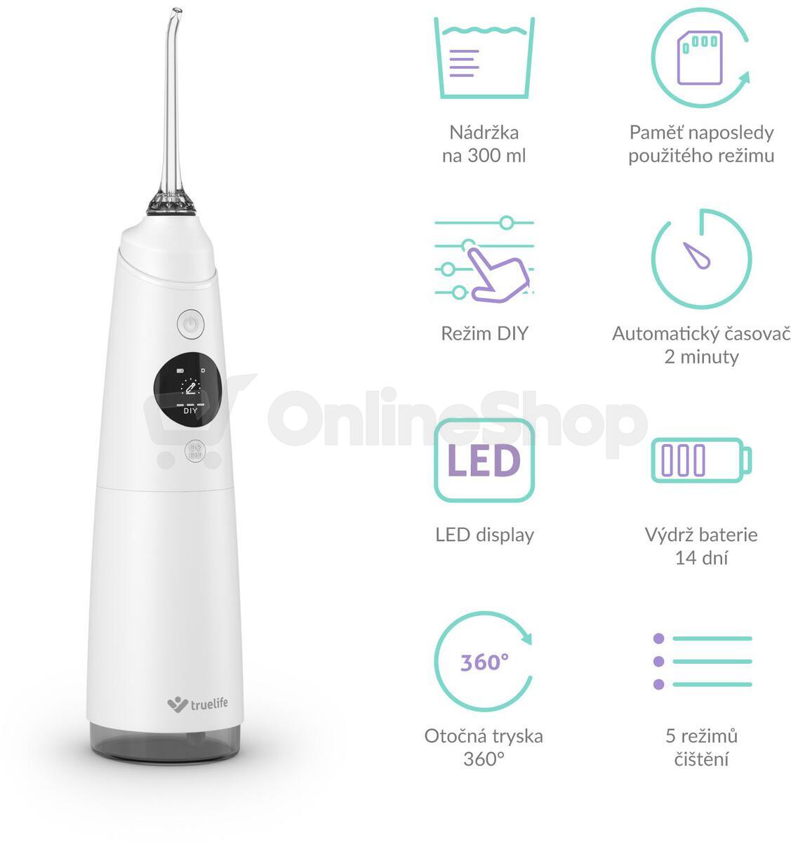 Ústní sprcha Truelife AquaFloss Compact C300, bílá