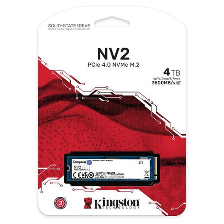 Kingston NV2/4TB/SSD/M.2 NVMe/Modr/3R (SNV2S/4000G)