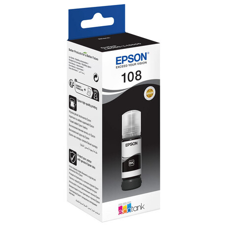 Epson 108 EcoTank Black ink bottle, 5700 s. (C13T09C14A)