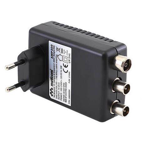 Zesilova signlu Meliconi, 880102, AMP-200 LTE, distribuce do dvou spotebi, LTE filtr, 230 V AC/50 Hz, 3 W