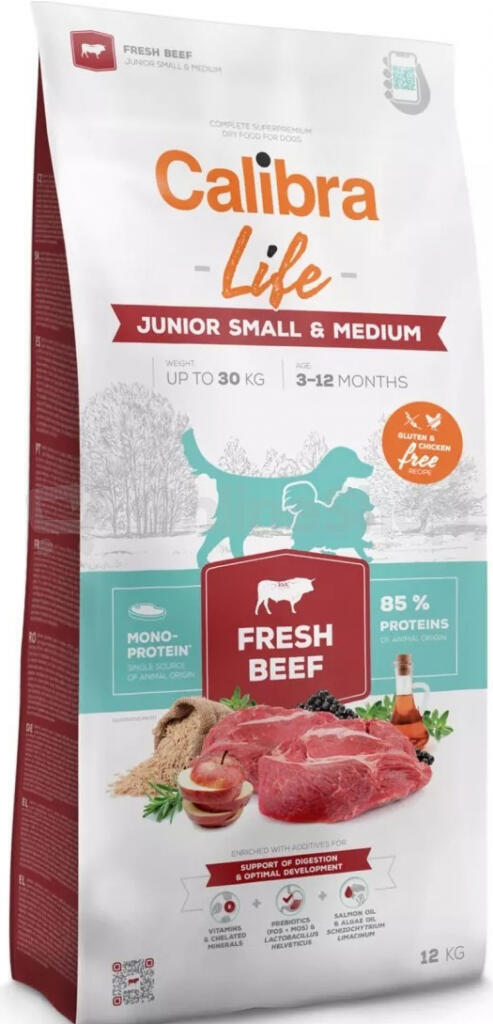 Calibra Dog Life Junior Small&Medium Fresh Beef 2,5kg