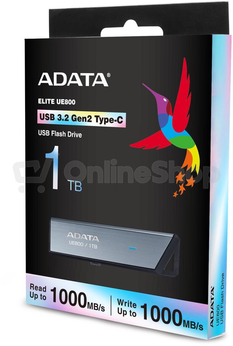 ADATA UE800/1TB/USB 3.2/USB-C/Stříbrná (AELI-UE800-1T-CSG)