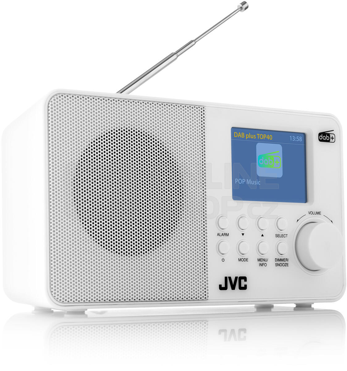 Radiopřijímač DAB+ JVC RA-E611W-DAB, Bílý | ONLINESHOP.cz