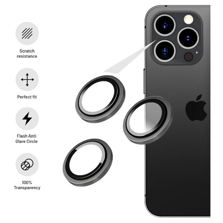 Ochrann skla oek fotoapart FIXED Camera Glass pro Apple iPhone 14 Pro/14 Pro Max, stbrn