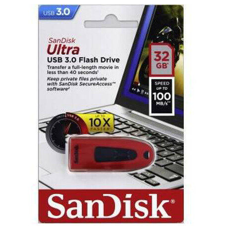 Sandisk sanDisk Ultra/32GB/USB 3.0/USB-A/erven (foto 2)