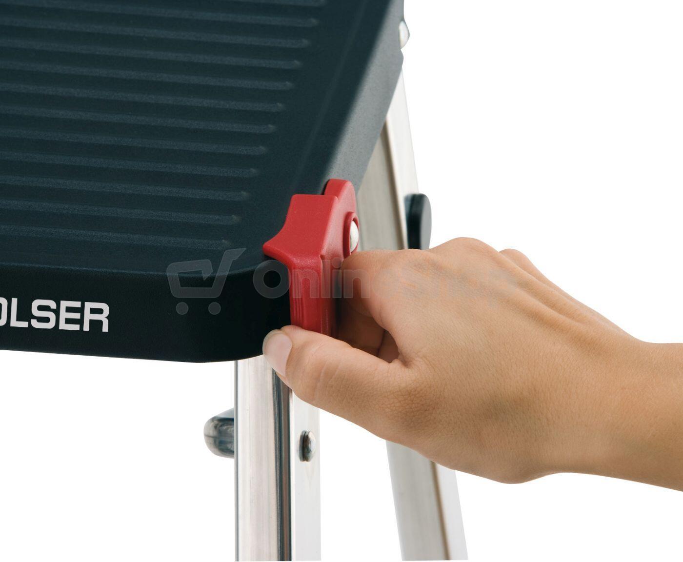 Schůdky Rolser EN131 M2 ALU Taburete, 2 stupně, černé