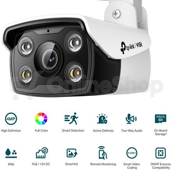 Kamera TP-Link VIGI C340(2.8mm) 4MPx, venkovní, IP Bullet, přísvit 30m