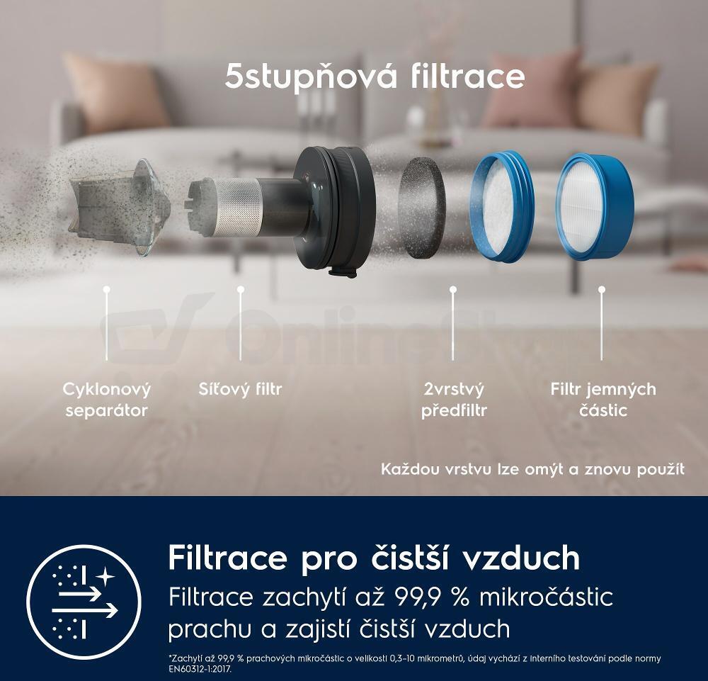 Tyčový vysavač Electrolux 700 Hygienic UV EP71HB14UV