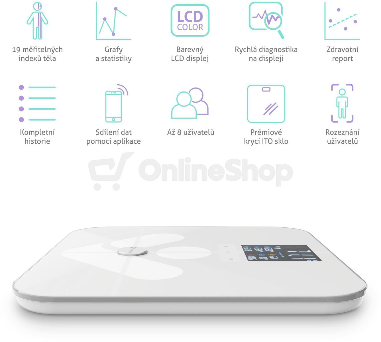 Osobní váha TrueLife FitScale W7 BT White