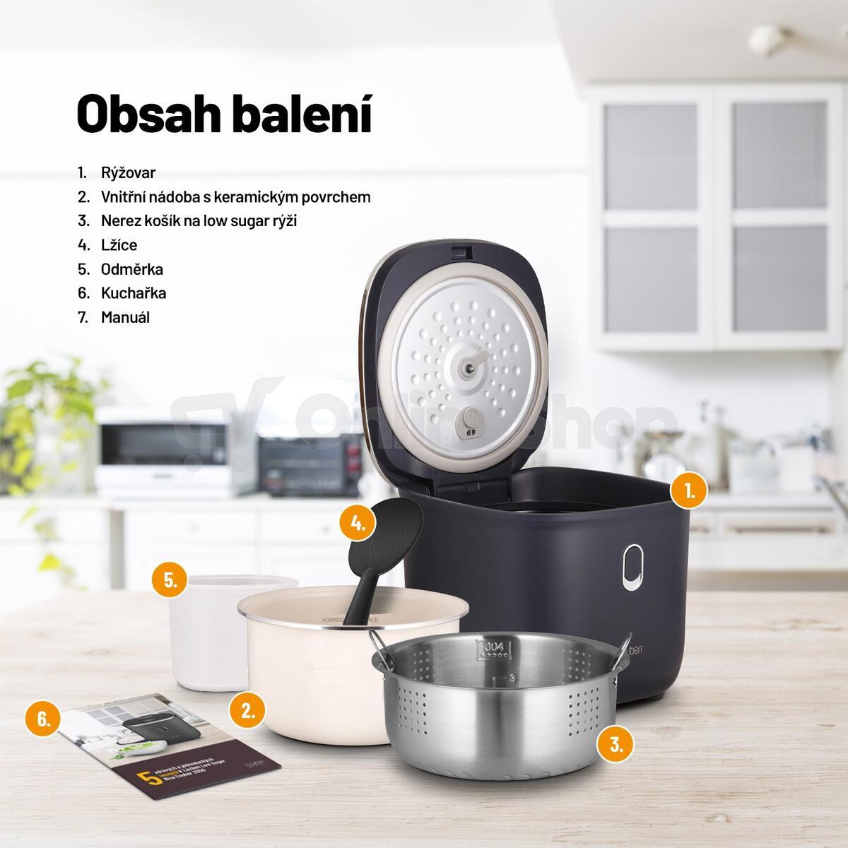 Rýžovar Lauben Low Sugar Rice Cooker 3000AT