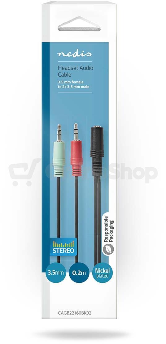Stereo Audio Kabel NEDIS CAGB22160BK02