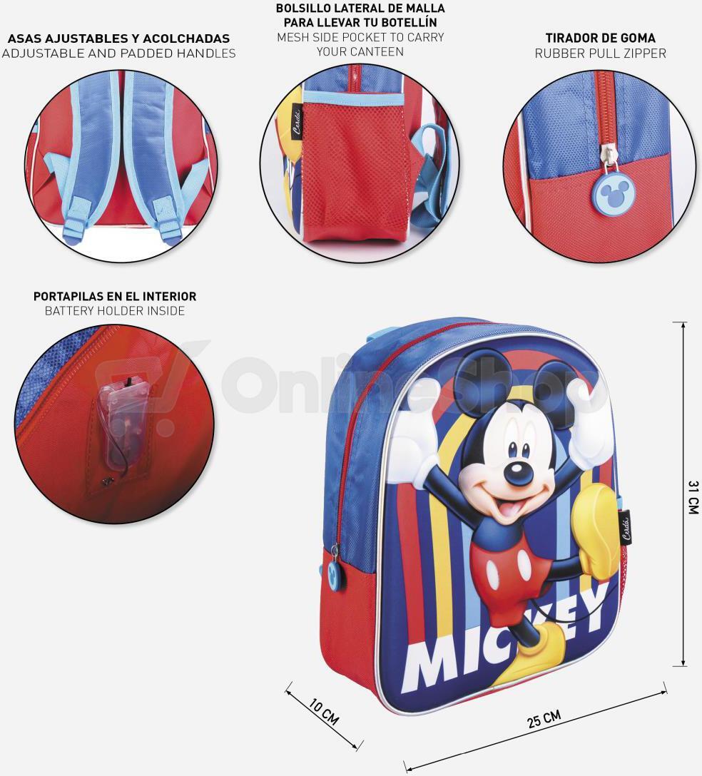 Dětský batoh Artesania Cerda 3D LIGHTS MICKEY
