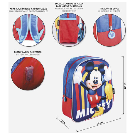 Dtsk batoh Artesania Cerda 3D LIGHTS MICKEY