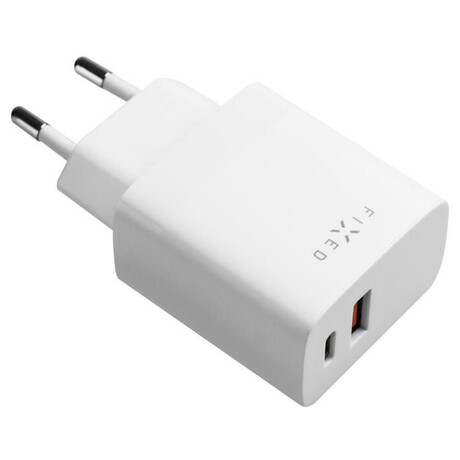 Sov nabjeka FIXED s USB-C a USB vstupem, podpora PD a QC 3.0, 20W, bl