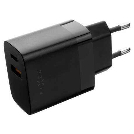 FIXED s USB-C a USB vstupem, podpora PD a QC 3.0, 20W, ern (foto 2)