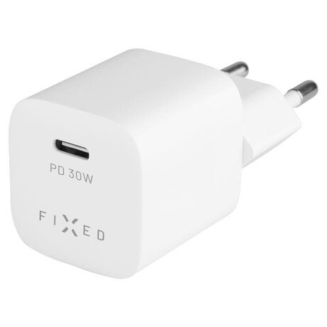 Set sov nabjeky FIXED Mini s USB-C vstupem a USB-C/Lightning kabelu, podpora PD, 1.2 metr, MFI, 30W, bl