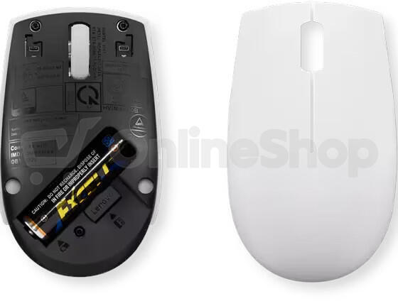 Lenovo myš 300 Wireless Compact (Cloud Grey = šedá) s baterií (GY51L15677)