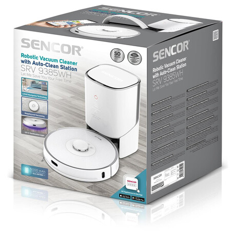 Robotick vysava Sencor SRV 9385WH