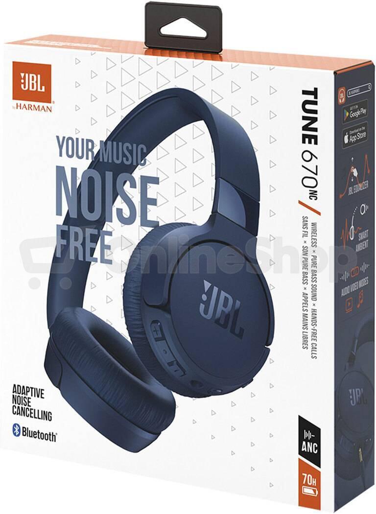 Bezdrátová sluchátka JBL Tune 670NC, modrá