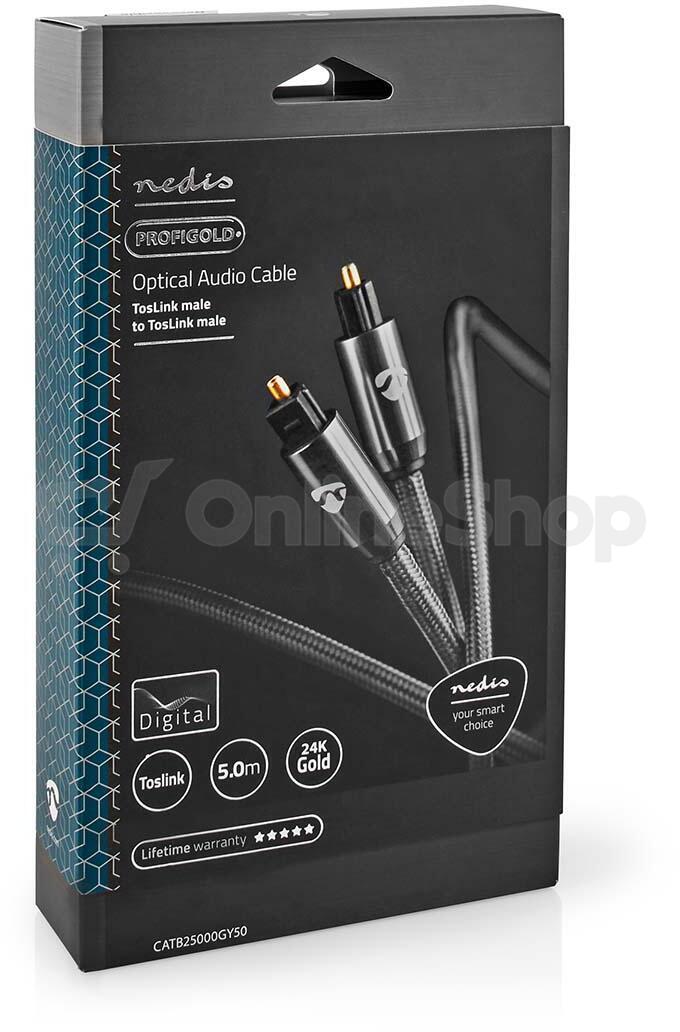 Optický audio kabel NEDIS CATB25000GY50