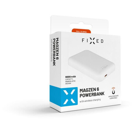 Powerbanka FIXED MagZen s bezdrtovm nabjenm a podporou Magsafe, 6 000 mAh, bl