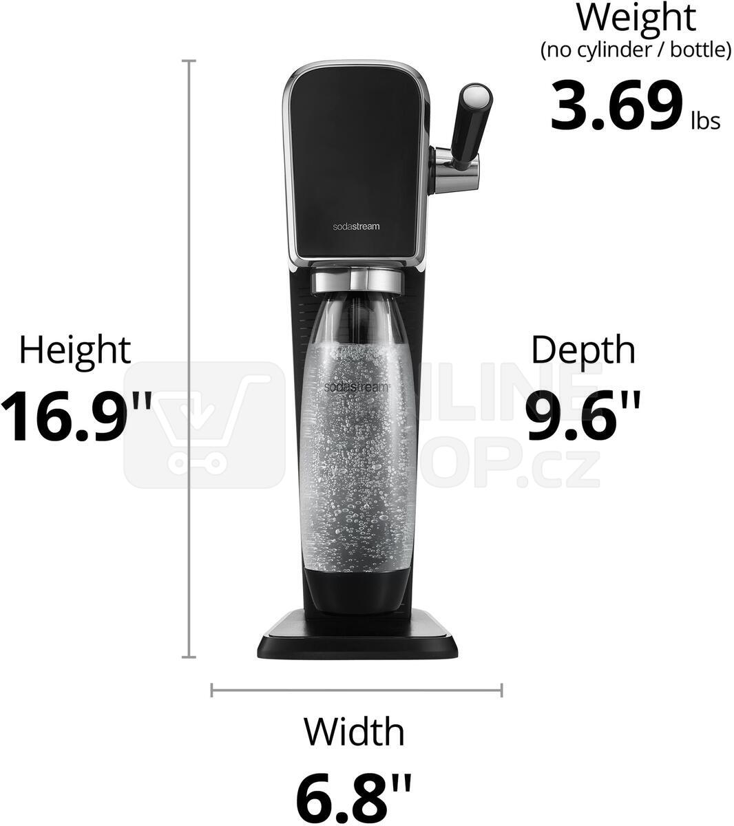 SET SodaStream Art Black + Náhradní láhve Sodastream FUSE 3 x 1l ...