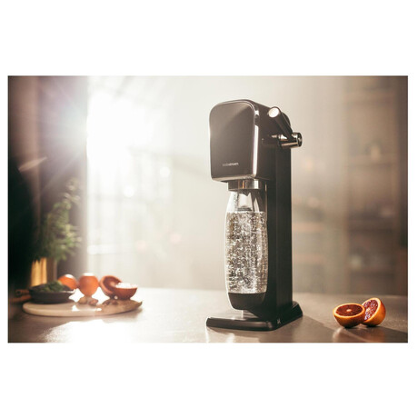 SET Vrobnk sody SodaStream Art Black + Nhradn lhev SodaStream FUSE 2x1l, ern + Sirup Sodastream Pepsi 440 ml + 7UP 440 ml + Mirinda 440 ml