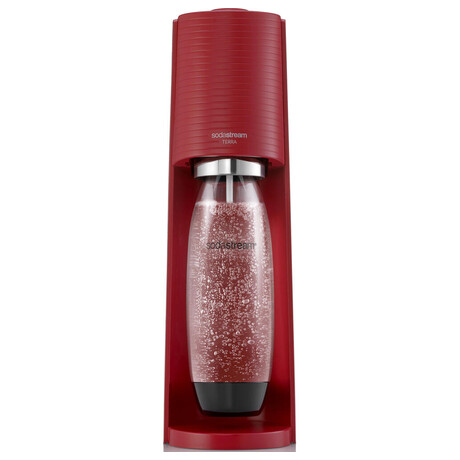 SET Vrobnk sody SodaStream Terra Red + Nhradn lhev SodaStream FUSE 2x1l, ern + Sirup Sodastream Pepsi 440 ml + 7UP 440 ml + Mirinda 440 ml