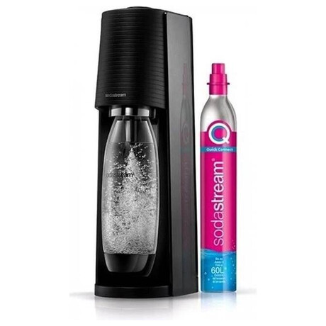 SET Vrobnk sody SodaStream Terra Black + Lhev SodaStream FUSE 3 x 1l pepsi love, bl + Sirup Sodastream Pepsi 440 ml + 7UP 440 ml + Mirinda 440 ml