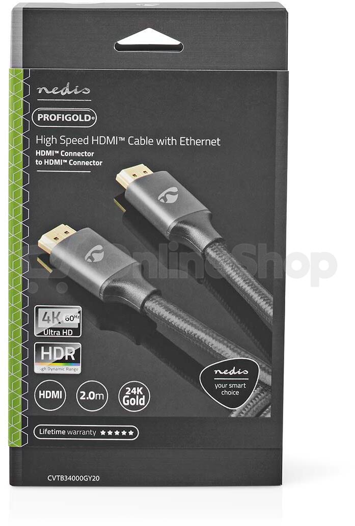 High Speed HDMI™ kabel s Ethernetem NEDIS CVTB34000GY20
