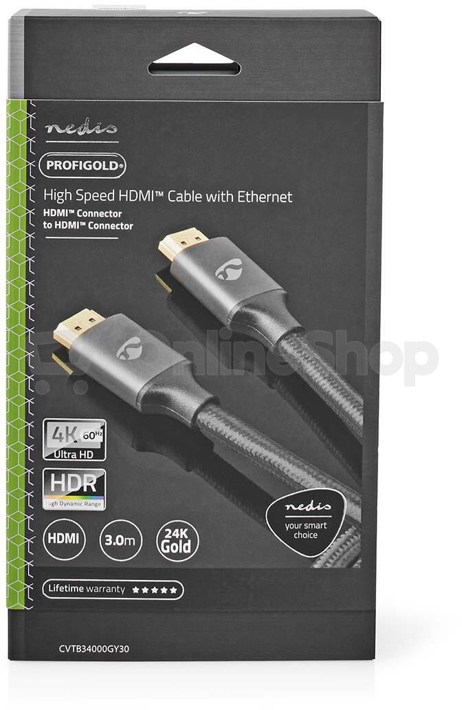 High Speed HDMI™ kabel s Ethernetem NEDIS CVTB34000GY30