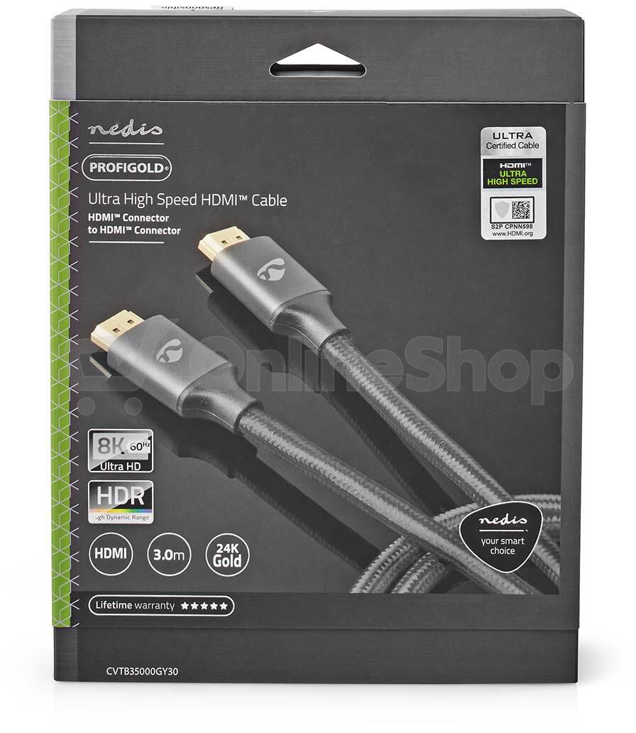 Ultra High Speed HDMI™ Kabel NEDIS CVTB35000GY30