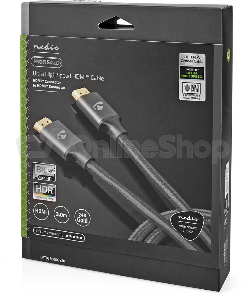 Ultra High Speed HDMI™ Kabel NEDIS CVTB35000GY30