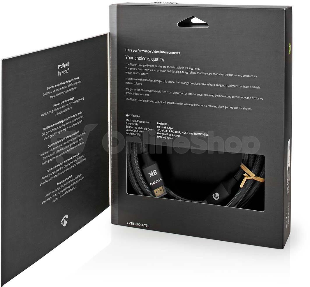 Ultra High Speed HDMI™ Kabel NEDIS CVTB35000GY30