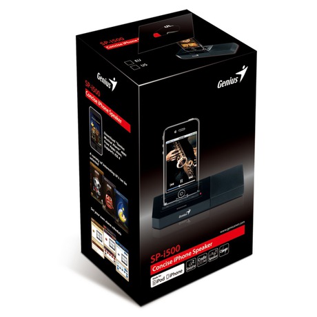 Dokovací reproduktor Genius SP-i500 pro iPhone/iPod - černý - Genius SP-i500 pro iPhone/iPod -&nbsp;černý (foto 6)