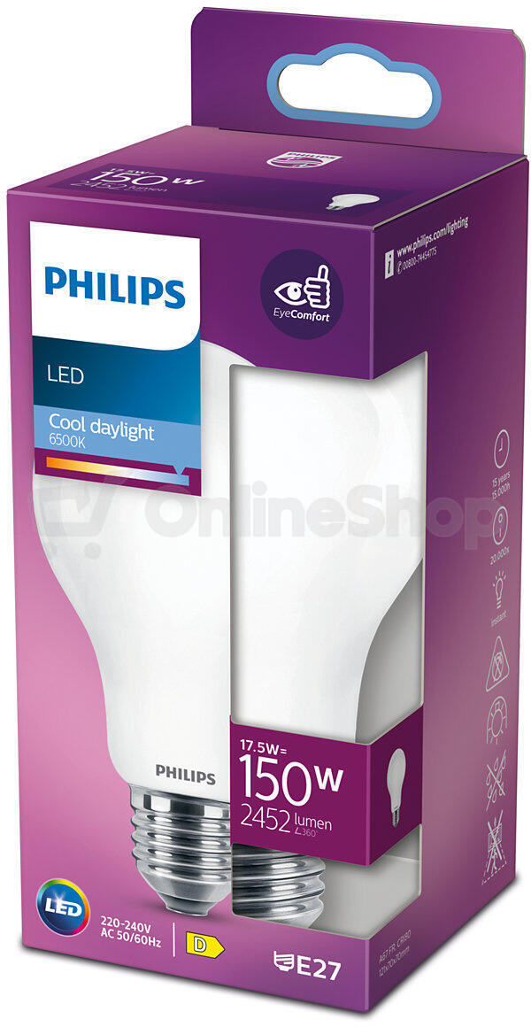 LED žárovka Philips Classic 150W A67 E27 CDL FR ND 17,5W 2452lm