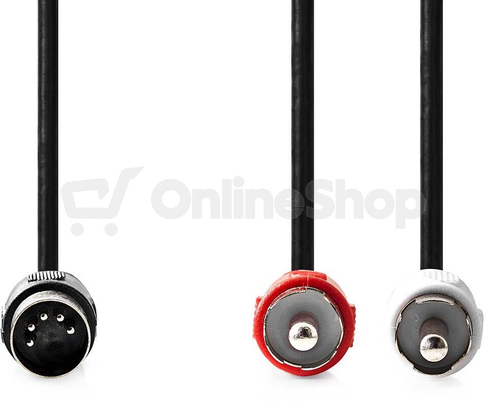 DIN Audio Kabel NEDIS CAGL20200BK10