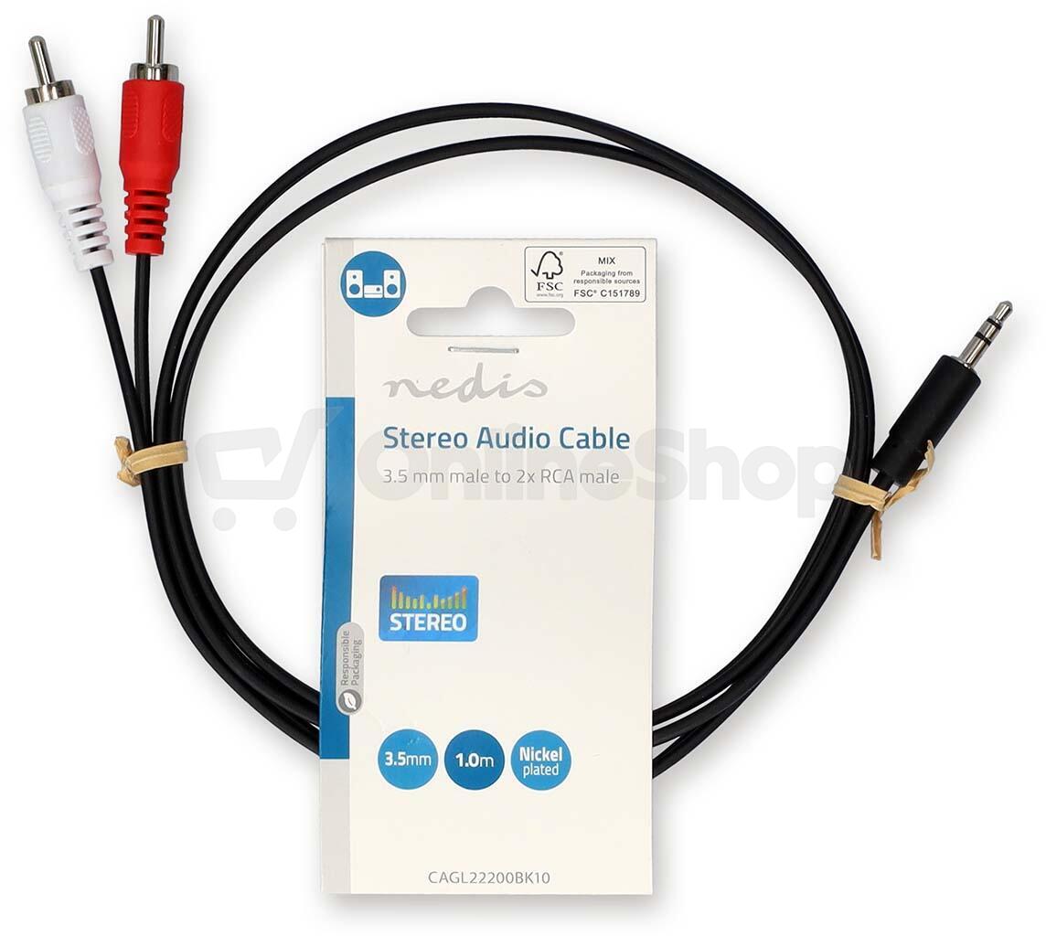 Stereo Audio Kabel NEDIS CAGL22200BK10