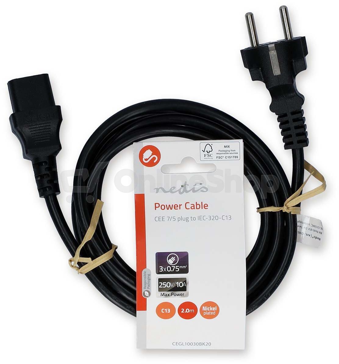 Napájecí kabel NEDIS CEGL10030BK20