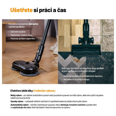 Tyov vysava Lauben Stick Vacuum & Mop 3in1 Pet Deluxe 400BC