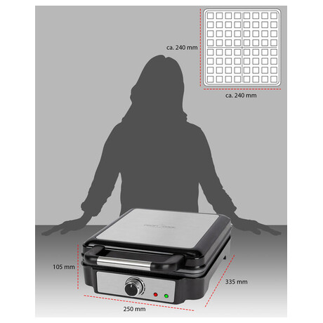 Proficook WA 1241 vaflova 24x24cm