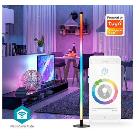 NEDIS Wi-Fi chytr svtlo Mood light/ Tube/ 180 lm/ RGBIC/ tepl a studen bl/ 2700 - 6500 K/ 10 W/ kov / silikon (WIFILD20RGBW)