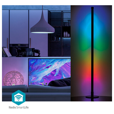 NEDIS Wi-Fi chytr svtlo Mood light/ Tube/ 180 lm/ RGBIC/ tepl a studen bl/ 2700 - 6500 K/ 10 W/ kov / silikon (WIFILD20RGBW)