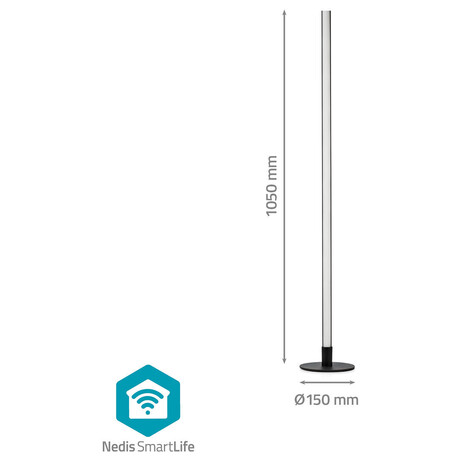 NEDIS Wi-Fi chytr svtlo Mood light/ Tube/ 180 lm/ RGBIC/ tepl a studen bl/ 2700 - 6500 K/ 10 W/ kov / silikon (WIFILD20RGBW)