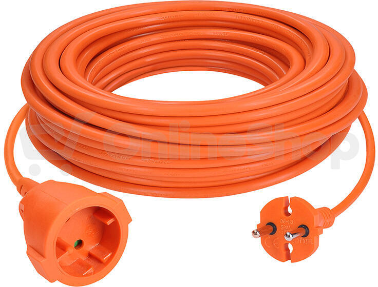 Prodlužovací kabel Solight 20 m, oranžový