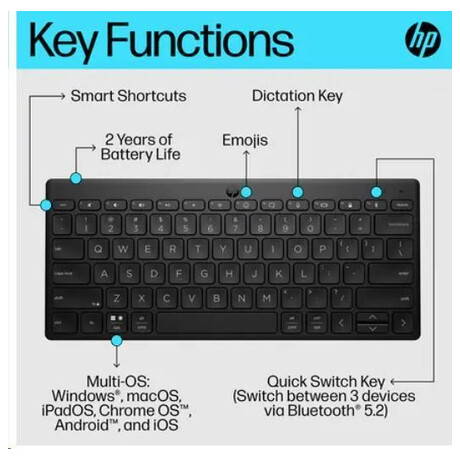 HP 355/Bezdrátová Bluetooth/Černá (foto 5)